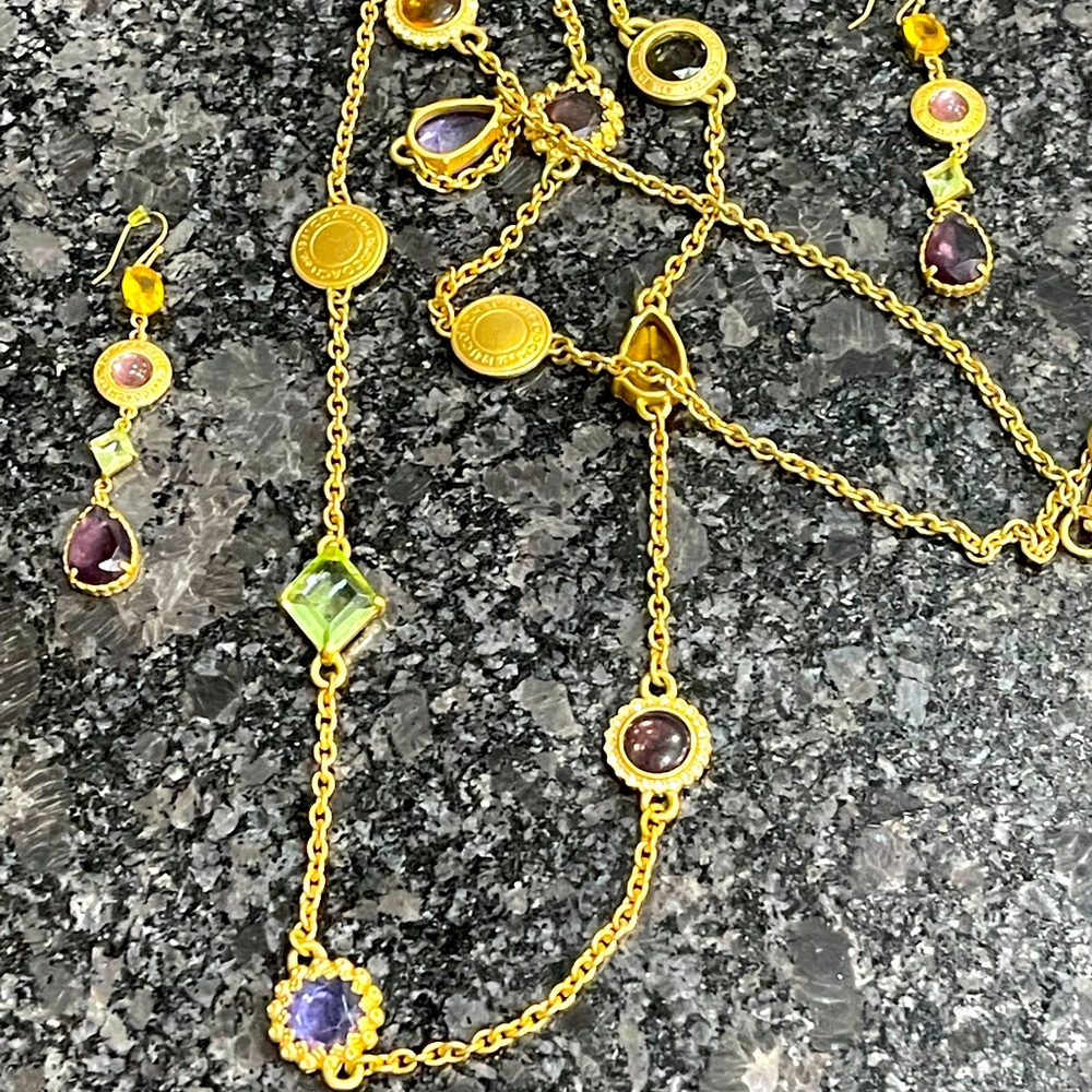 Coach necklace with matching earrings NWOT